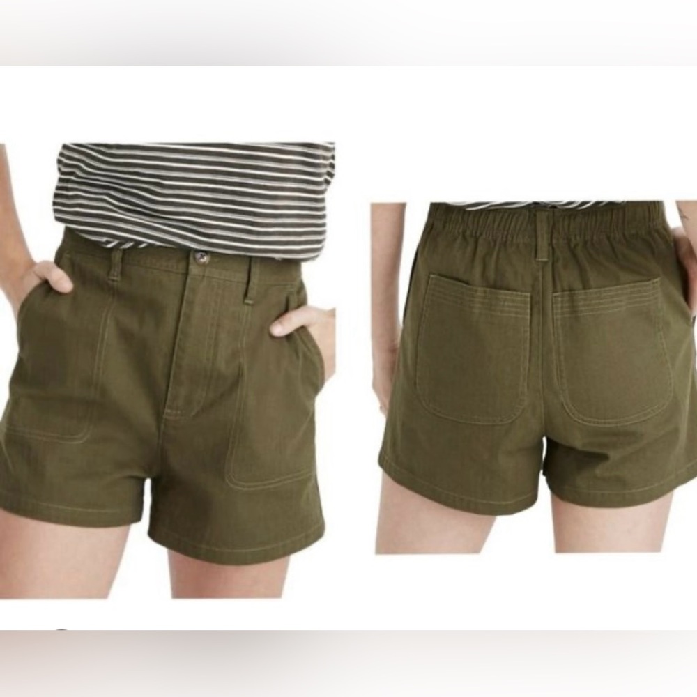 Madewell Camp Shorts Elastic Back Sz M